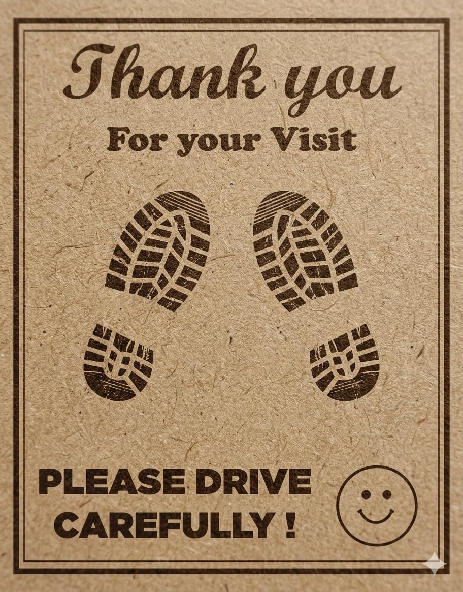 Disposable Car Paper Floor Mat Paper Sheets with Thank You and Please Drive Carefully Print, 18x22 Inch, Pack of 40-image-43