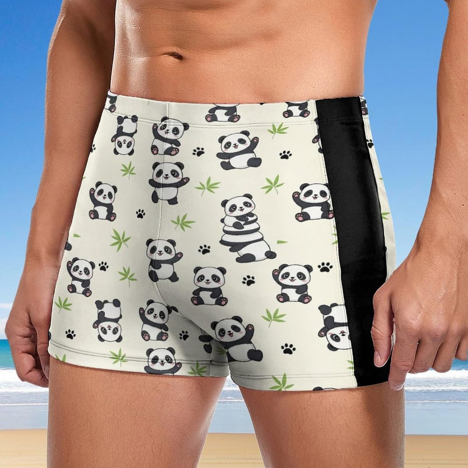 Men's Swim Trunks, Adult Quick Dry Swim Shorts, Tight Board Shorts for Pool Training and Beach Activities