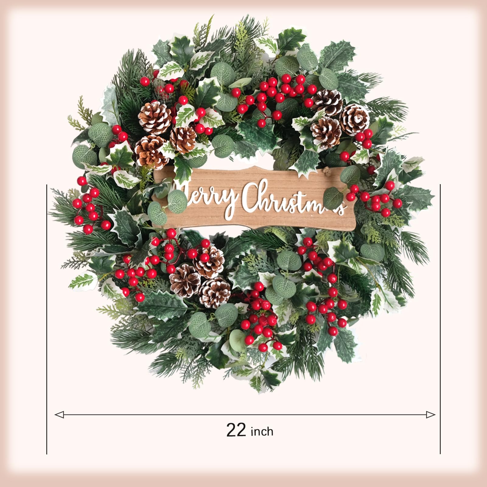 Amazon.com: idyllic Christmas Wreath-22 Christmas Decoration