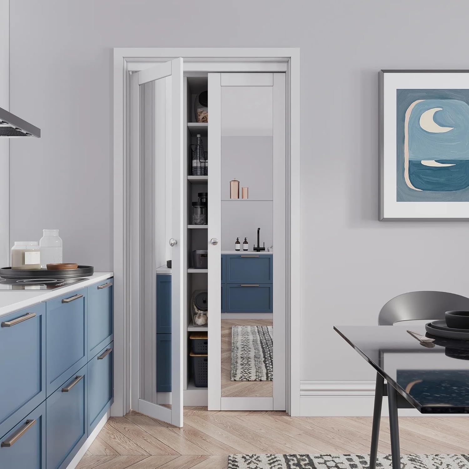 Only Pivot-French Hardware Kit, No Door Panel, Suit for Pivot-French or Bi-fold Doors, 24"×80"