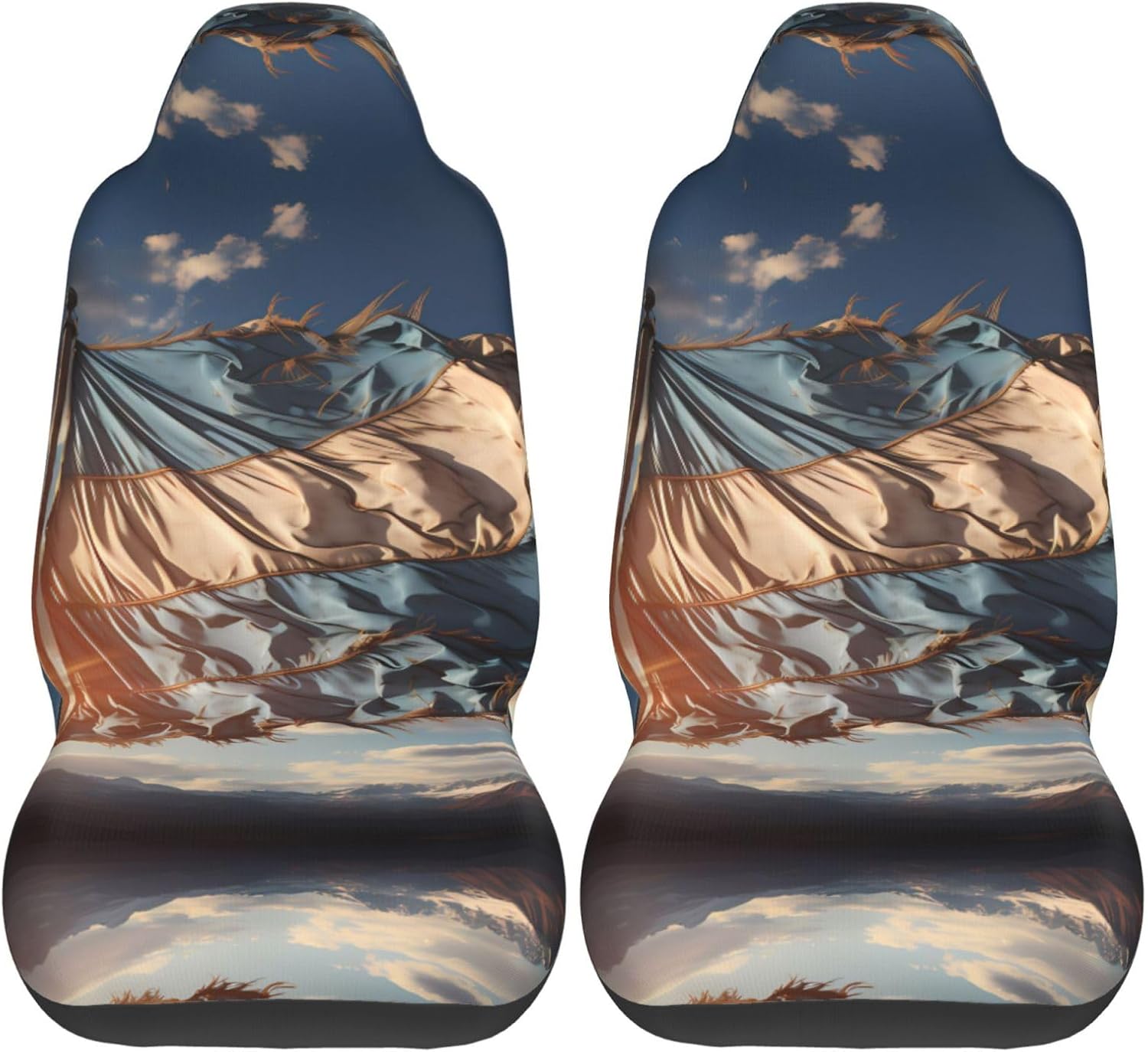 Universal Blue and White Flag Printed car seat Covers are Suitable for Most Seats in Trucks, Vans, and Other Similar Vehicles.