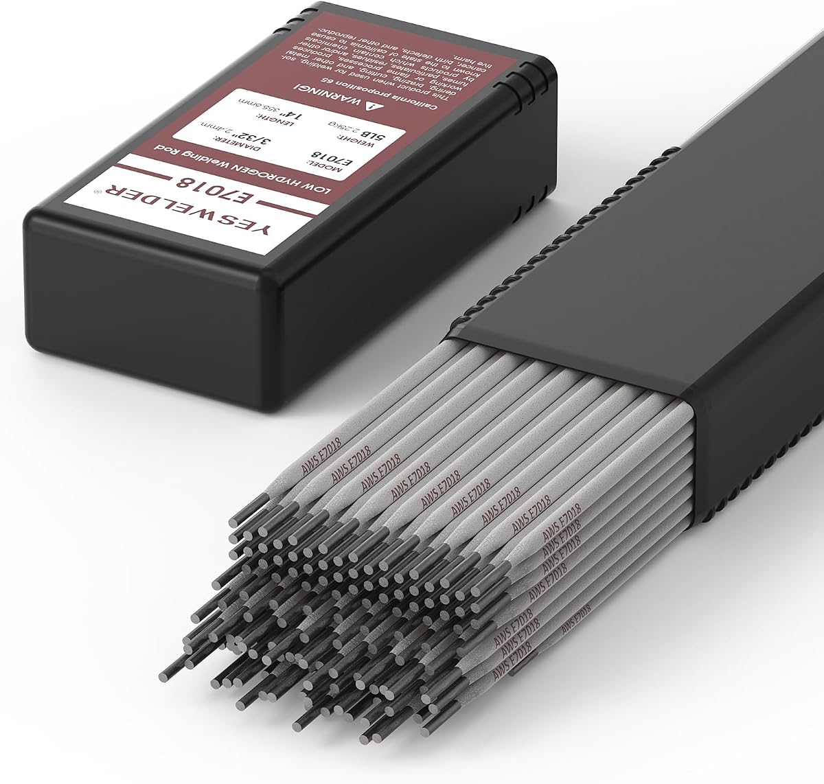 E7018 Electrodos de varilla de soldadura de 3/32'' 5 LB | Acero al carbono con bajo contenido de hidrógeno