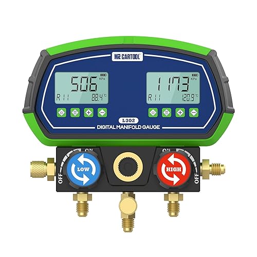 Vista 26 de Medidores de HVAC 90 Juego de medidores de colector digital refrigerante, R410A R134A Prueba de presión de vacío digital Sistemas HVAC Herramienta