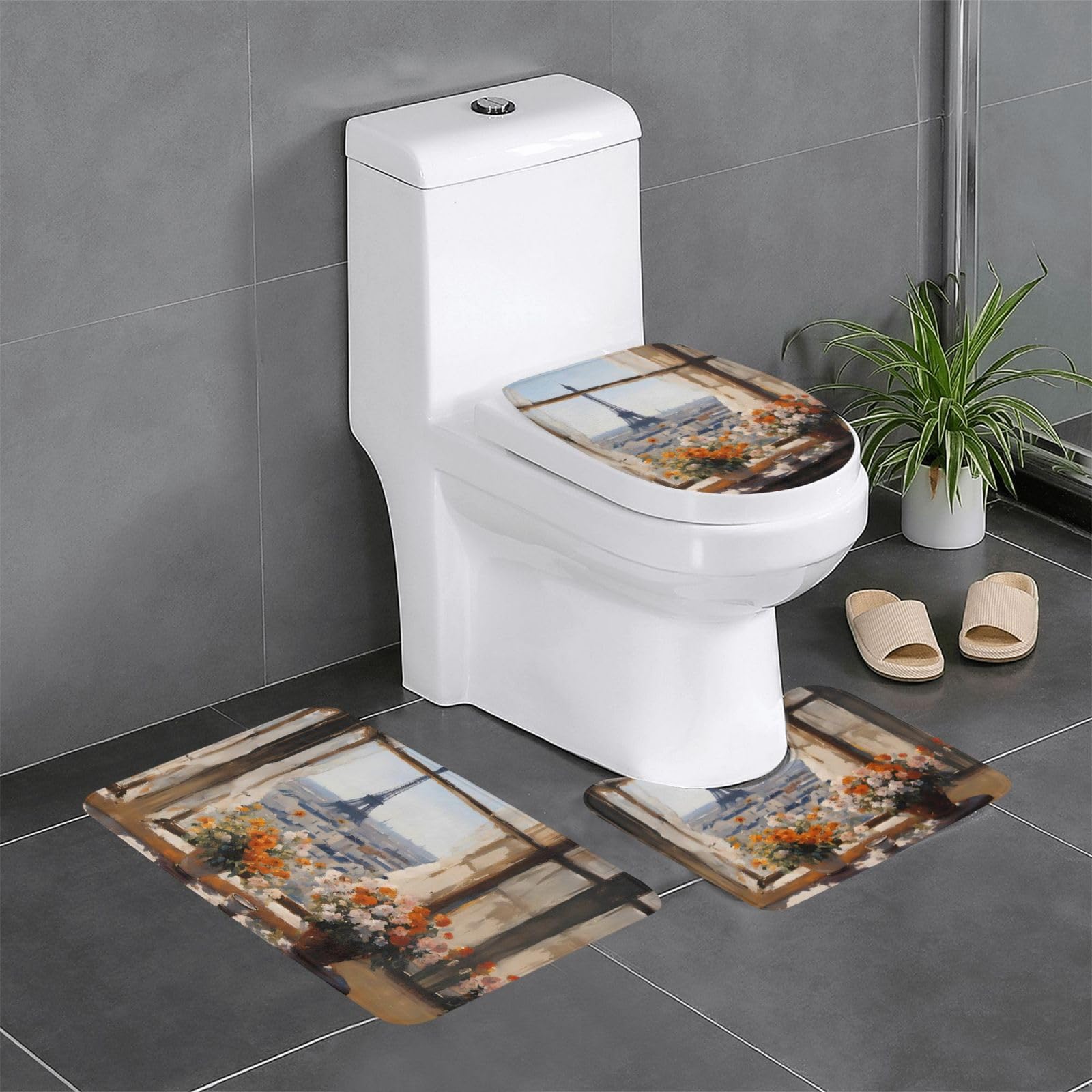 Tapis de bain antidérapants à séchage rapide absorbant lot de 3 pour douche