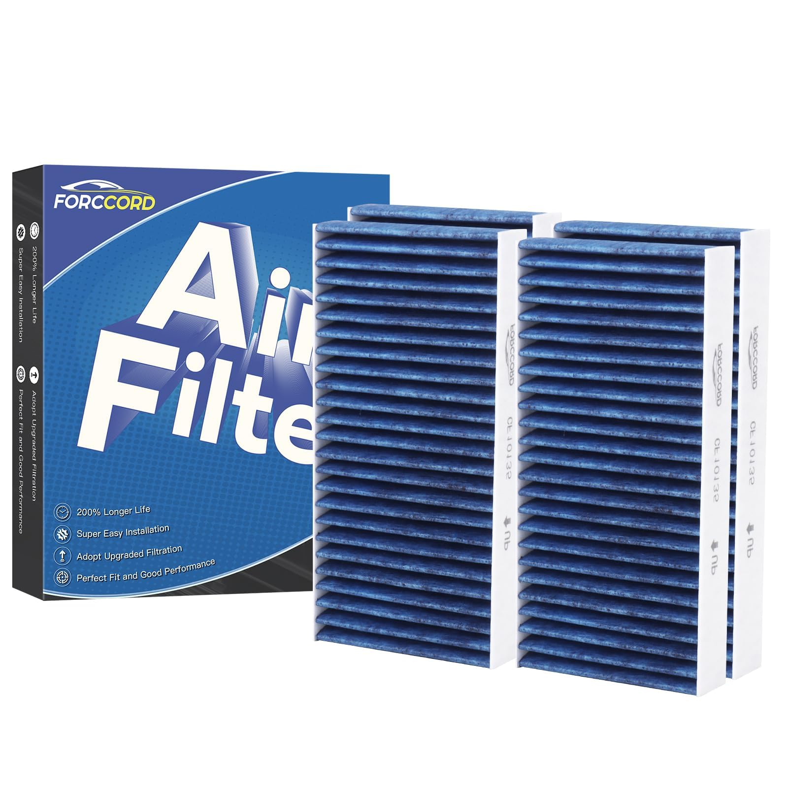 4-Pack Cabin Air Filters for Civic (01-05), CR-V (02-06), Element (03-11)