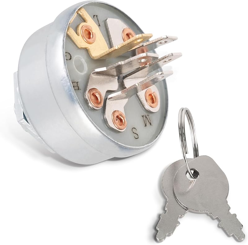 Canamax 925-0267 STD365402 Ignition Switch with 2 Keys - 3 Positions & 5 Terminals - for 725-0267 178280 365402 Husqvarna MTD Craftsman GT6000 Murray 21064PA JD 320 RX75 24688 24695