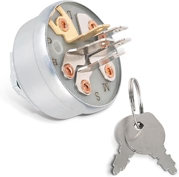 Canamax 925-0267 STD365402 Ignition Switch with 2 Keys - 3 Positions & 5 Terminals - for 725-0267 178280 365402 Husqvarna MTD Craftsman GT6000 Murray 21064PA JD 320 RX75 24688 24695