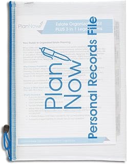 PlanNow Estate Organization Kit – Guided Personal Records File with Clear Instructions | 3-in-1 Legal Estate Planning Documents | Master Password Log & 10 Pre-Labeled Dividers | Lifetime Legal Support
