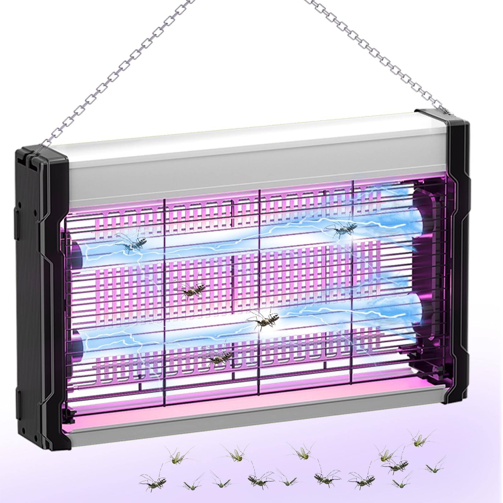 Powerful Electric Fly Zapper, Fly Killer, UV Light Insect Bug Catcher, USB Electronic Mosquito Trap Repellent, Removable Washable Tray, Bug Zapper for Indoor Commercial Industrial Domestic Use