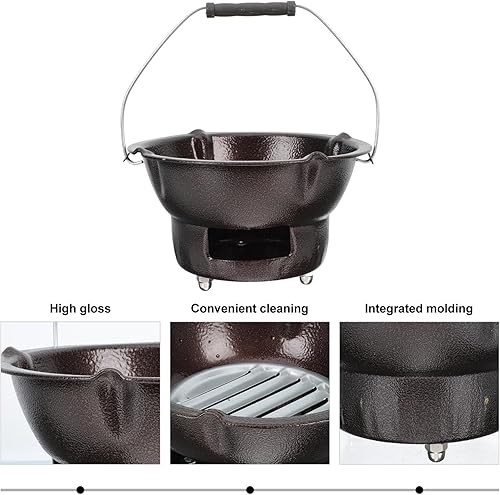 Miniatura 8 de Operitacx 1 juego de estufa de carbón horno de camping interior Hibachi Grill Parrillas portátiles estilo japonés barbacoa estilo japonés Hibachi