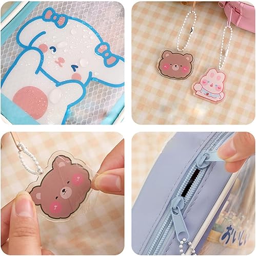 Miniatura 6 de Estuche para lápices Kawaii con accesorios, material escolar kawaii para adolescentes y niñas (marrón)