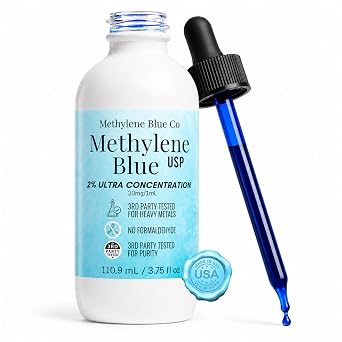 Methylene Blue 2% Pharmaceutical Grade Solution 3.75 fl oz USA Made