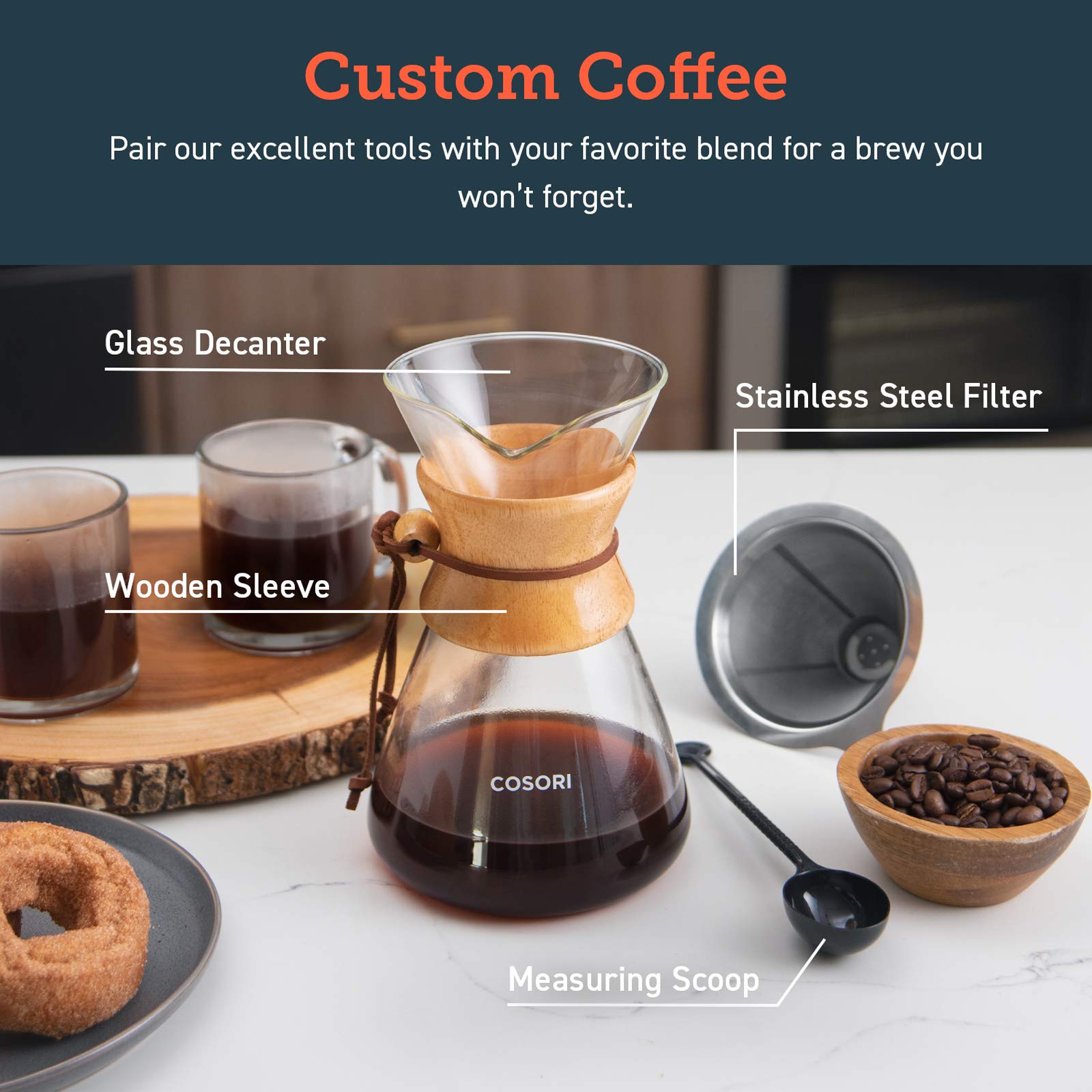 COSORI Electric Gooseneck Kettle with 5 Variable Presets, Pour Over