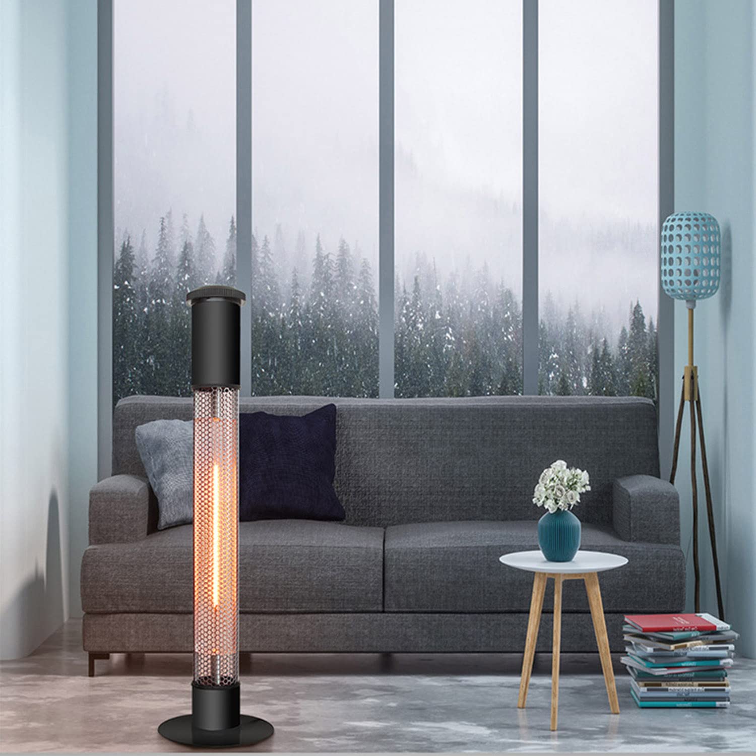 Buy Standing Patio Heater, 1500W Outdoor Infrared Heater, 360° All