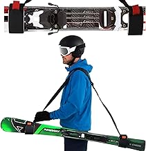 CustEmo EasySki Ski Carry Strap Ski Backpack Ski Bag Adjustable Shoulder Strap Straps Accessories Ski Poles Winter Sports Winter Holiday for Adults and Children (Pack of 1)