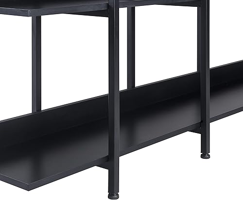 Miniatura 8 de RUNNA Estantería de estilo industrial, estante de almacenamiento vintage de metal de 5 niveles, estantería abierta de granja, estantería de