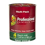 Duck Brand Professional Painter's Tape, 4-Pack, 1.41" X 60 Yd., Beige (1362492) – view 1