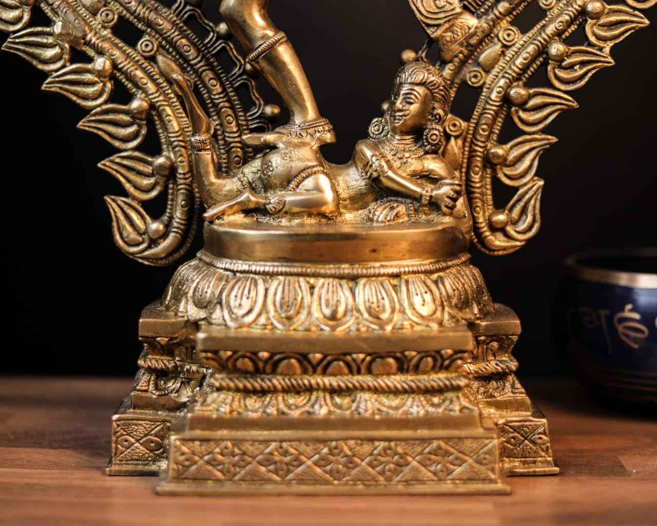 Statua Nataraja in ottone, grande statua di Shiva Nataraja danzante, 55 cm, maestosa Shiva in ottone in posa da ballo, ideale per la decorazione della casa, Lord Shiva nella danza cosmica