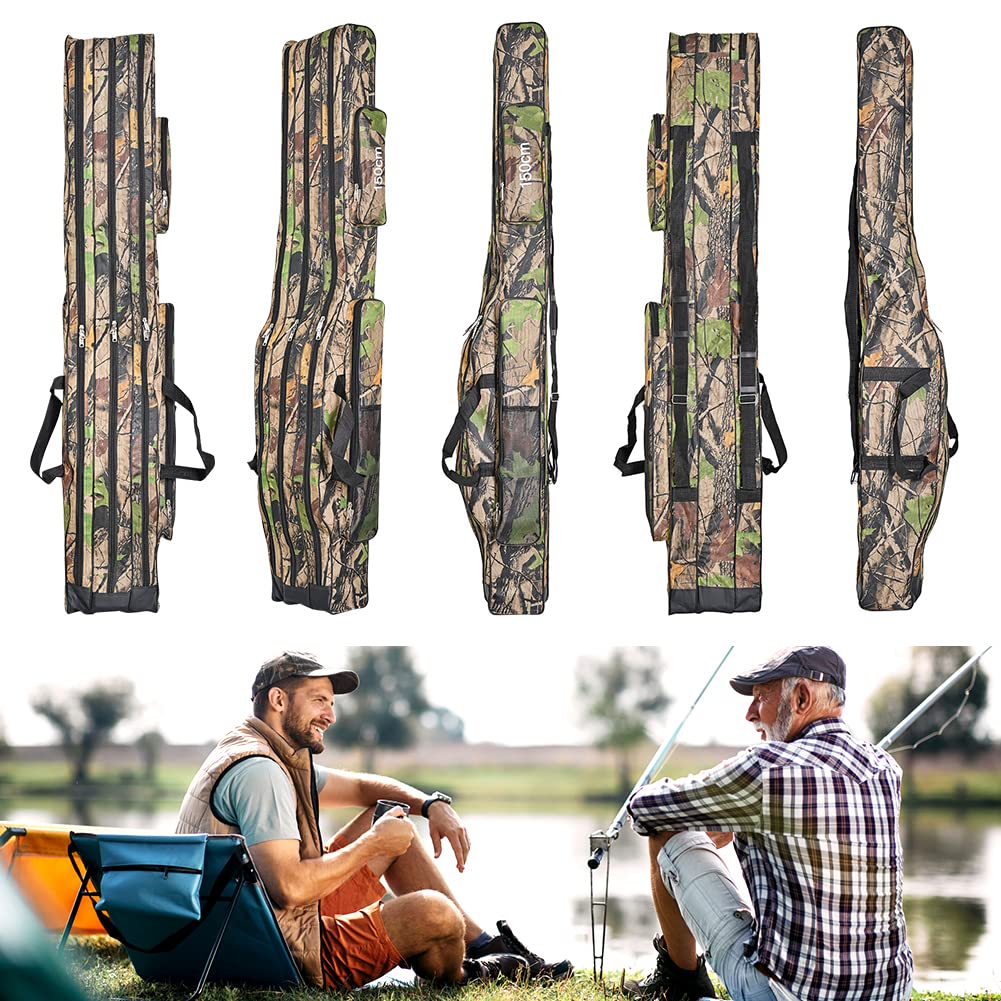 Bolsa de Pesca Oxford 150cm 3 Capas Portátil Alta Capacidad