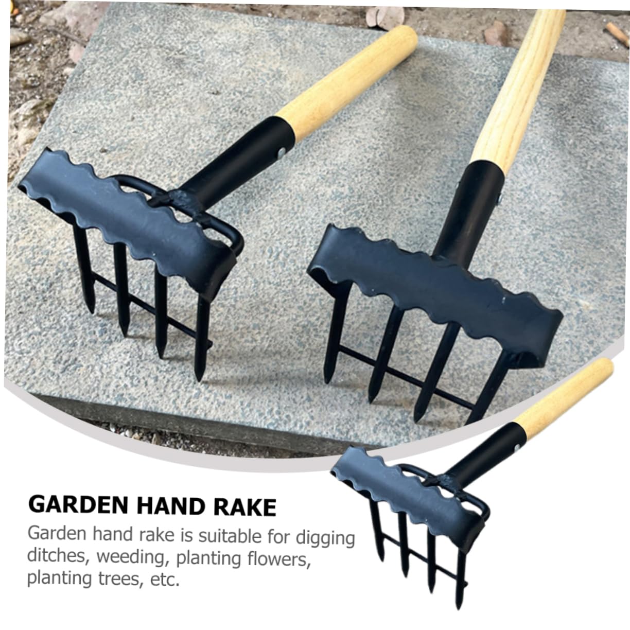 Herramientas De Jardinería De Rastrillo y Azada Rastrillo para Césped para Esparcir Tierra para Limpieza Jardinería
