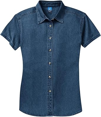 Ladies short sleeve denim shirt Clearance
