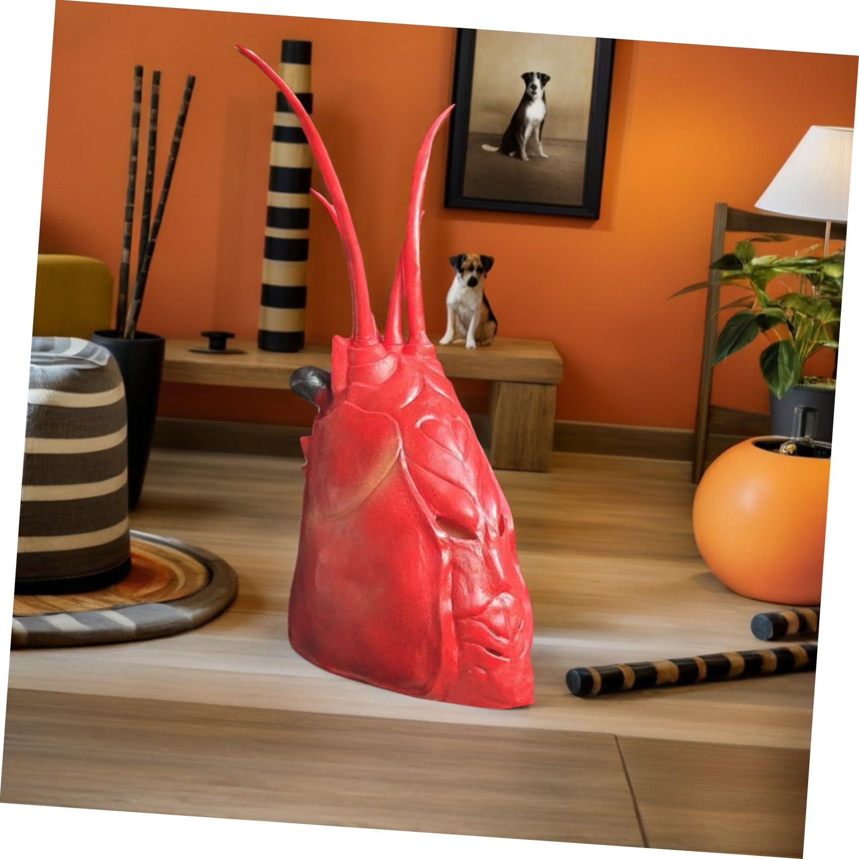 TOYANDONA Sombrero de Langosta Rojo de Látex para Disfraz de Halloween, Accesorio de Cosplay Divertido Diseño Animal, Máscara Decorativa Ligera para Fiestas y Eventos