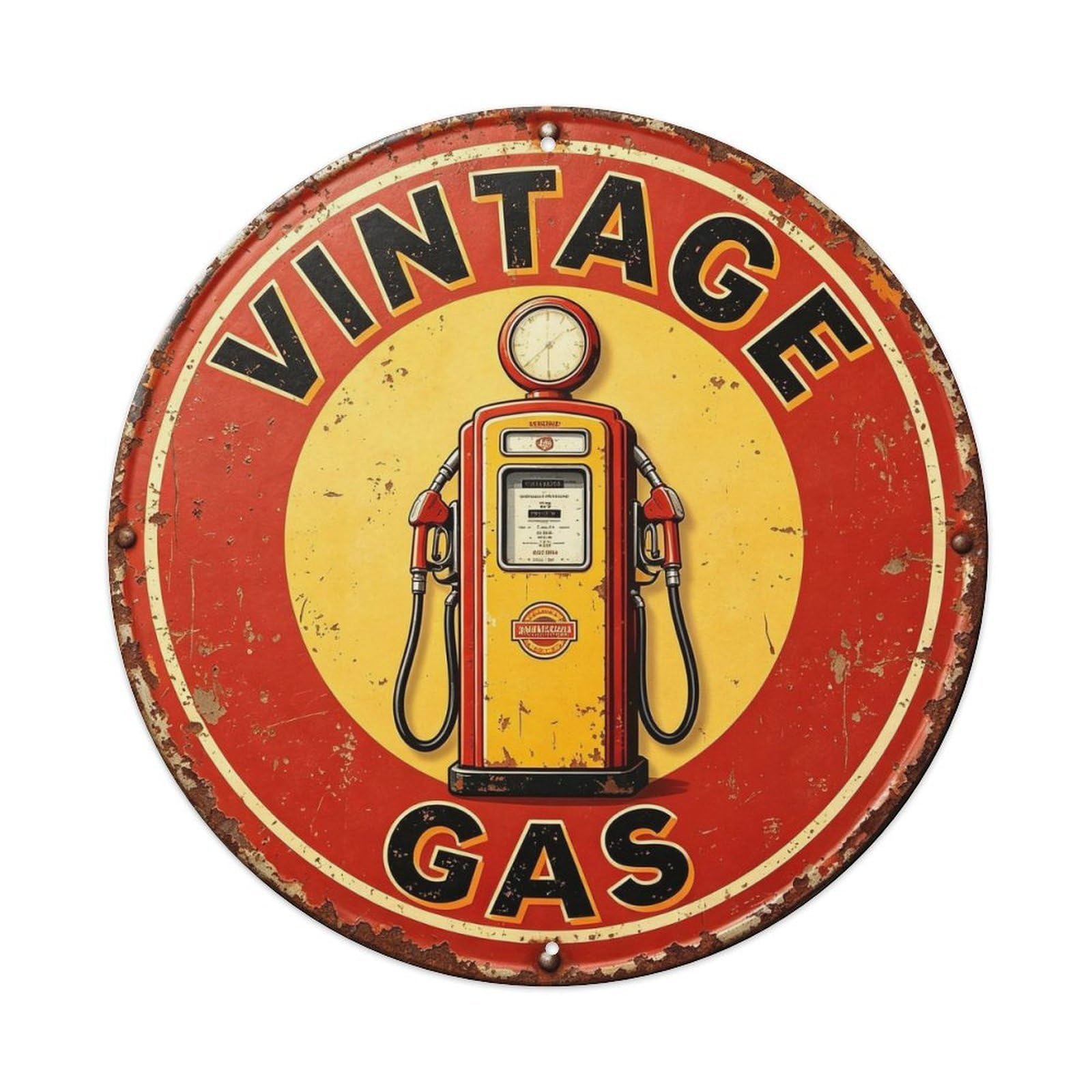 Vintage Gas Metal Tin Sign Plaque