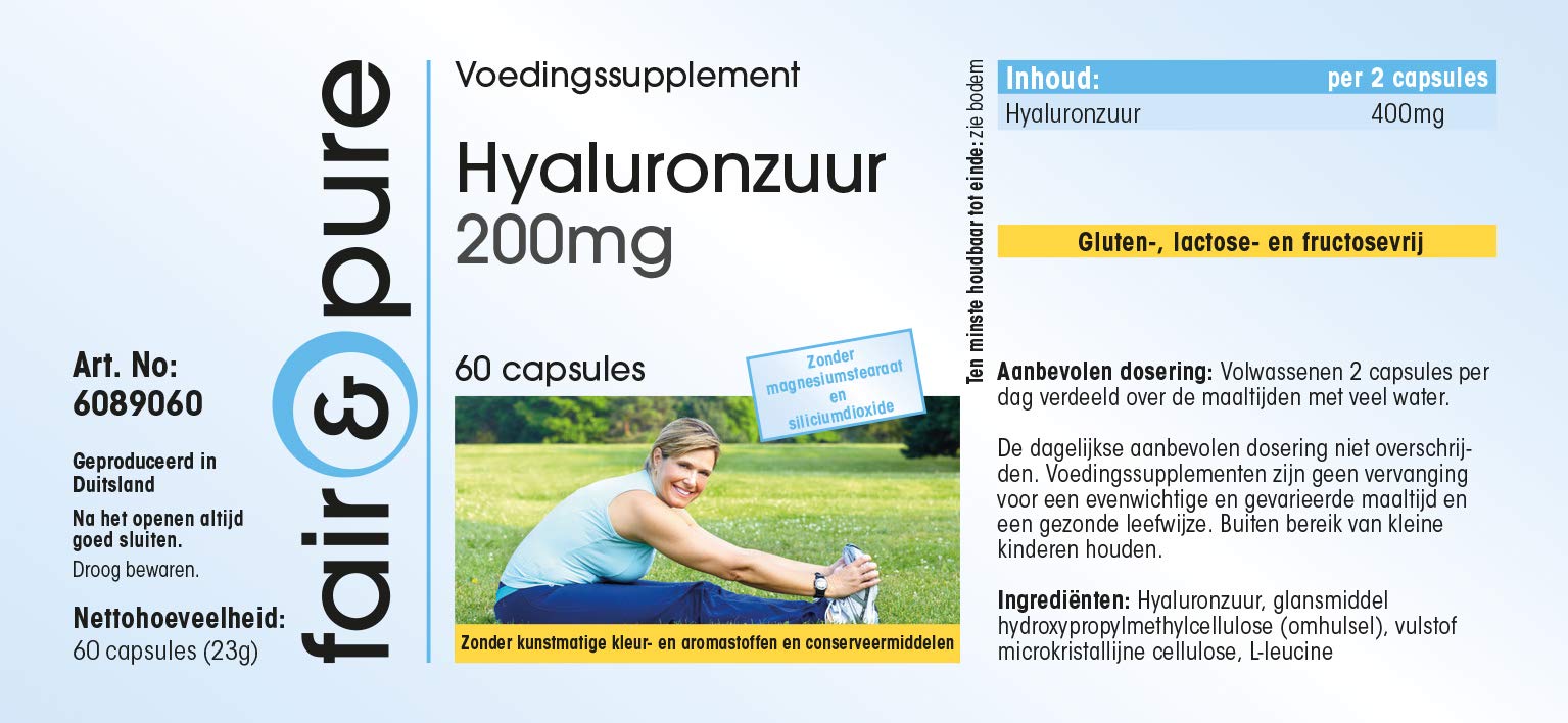 Fair & Pure® - Acido ialuronico 200mg - Vegan - 60 Capsule