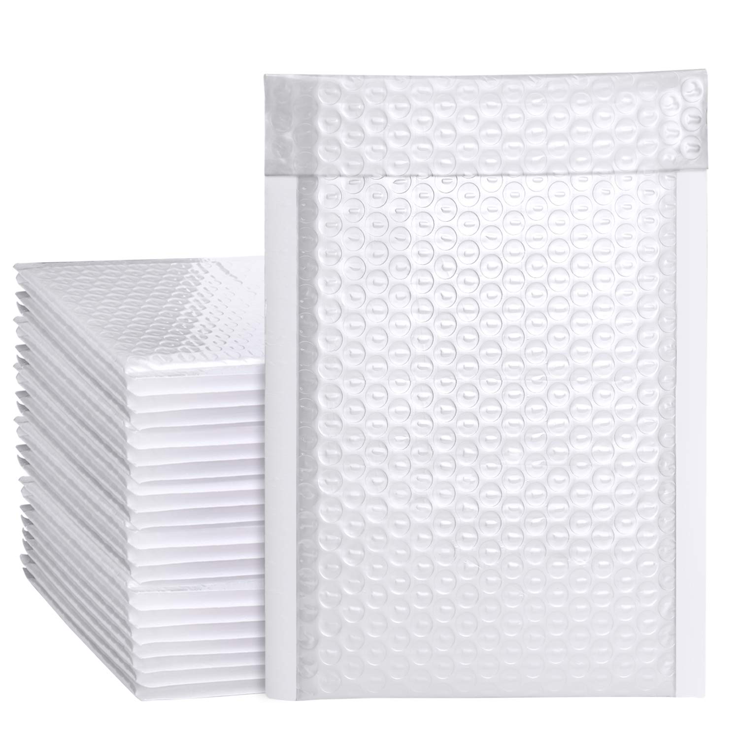 Metronic Bubble Mailers 6x10 50 Pack, Self-Seal Bubble Envelopes, Waterproof Bubble Mailer, Padded Envelopes, Mailers Padded for Shipping, Mailing, Packaging for Small Business, White Bulk #0
