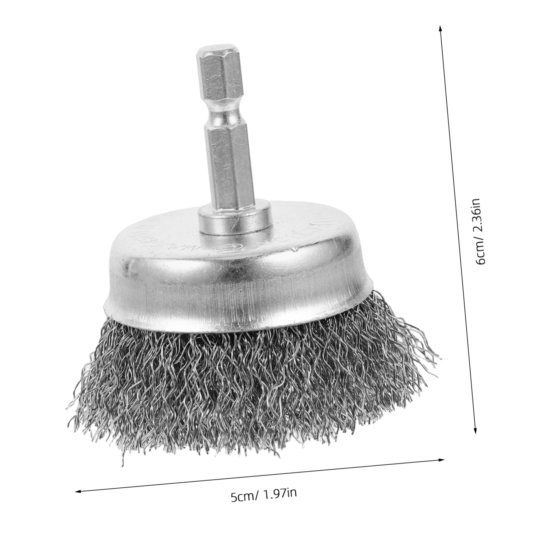 OSALADI Versatile 2pc Wire Brush Set Steel Wire Wheel Brush for Drill Cleaning Hexagonal Handle for Comfort