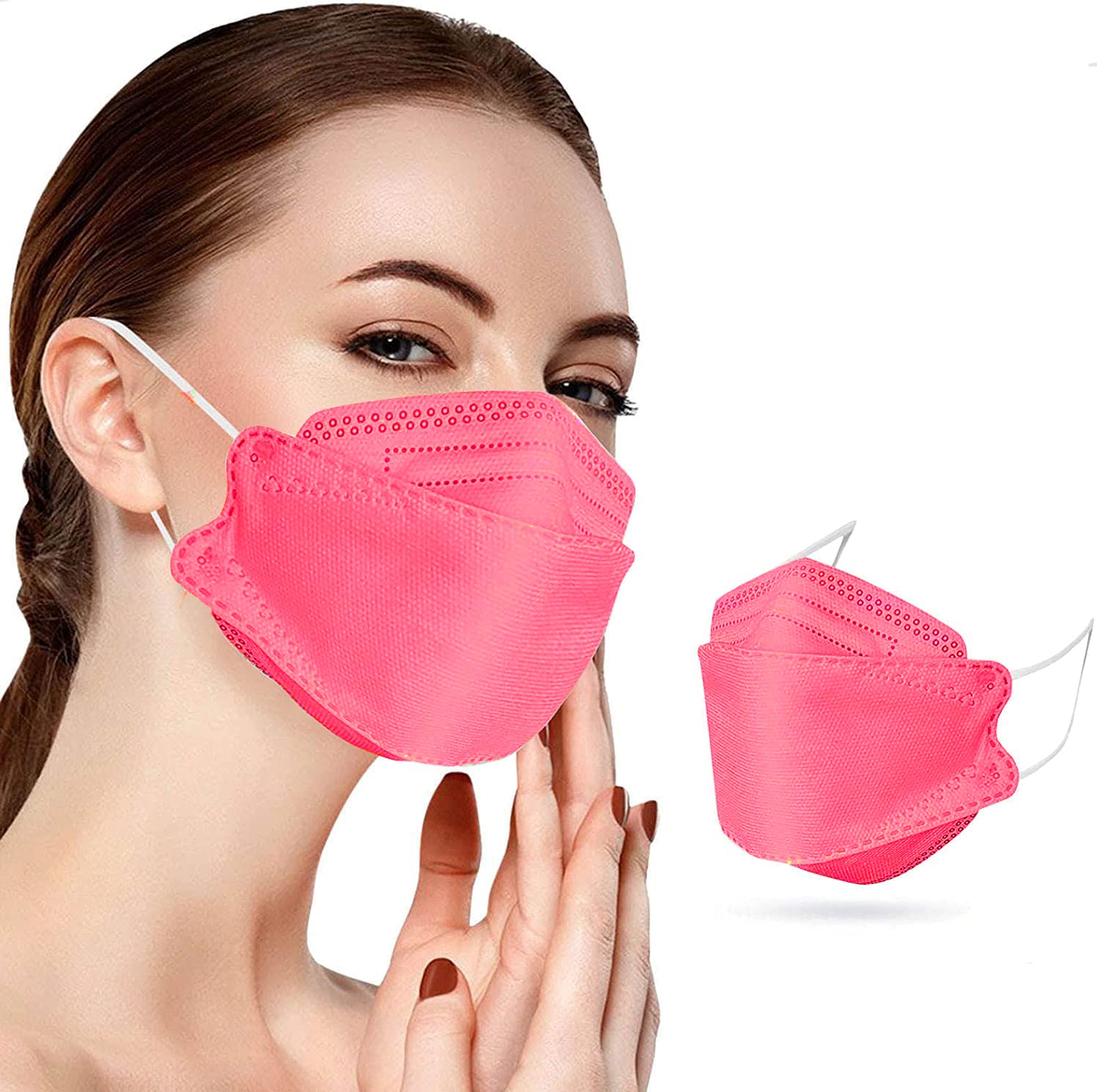 Sponsored Ad – KF94 Dark Pink Disposаble Face Mask, Certified Protection Adult's 4-Ply Filtеr Face Mask - Individually Packaged (HOT PINK), Stylish KF94