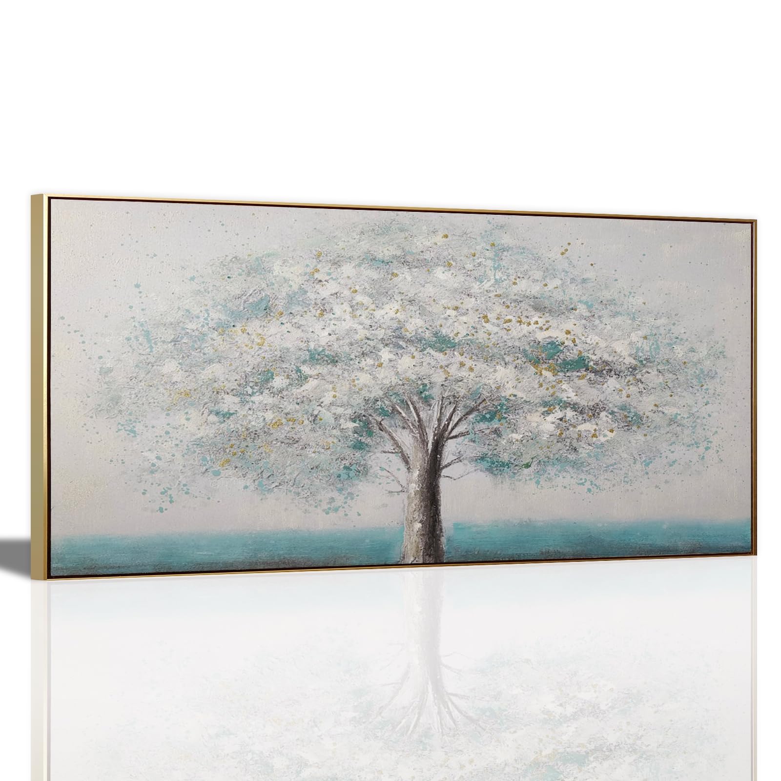 EAHunt Large Artwork Tree of Life Wall Art for Living Room Horizontal Wall Art for Bedroom Office Modern Artwork Pictures Wall Decor Canvas Oil Painting 48