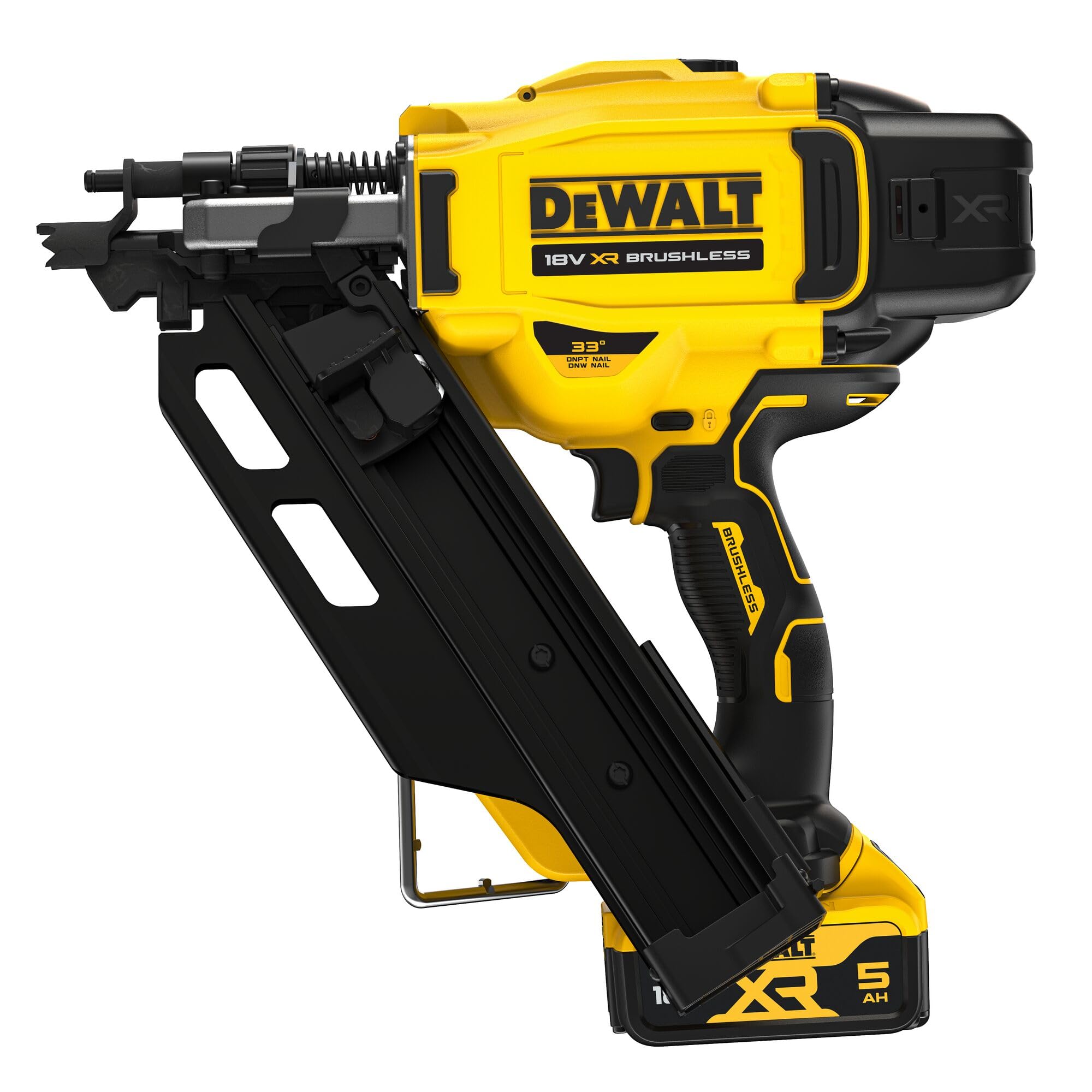DEWALT DCN930P2-QW - Brushless Structure Nailer XR 18V with 2 Li-Ion 5Ah Batteries