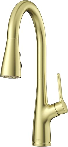 Pfister LG529-NEBG Neera - Grifo de cocina abatible, oro cepillado