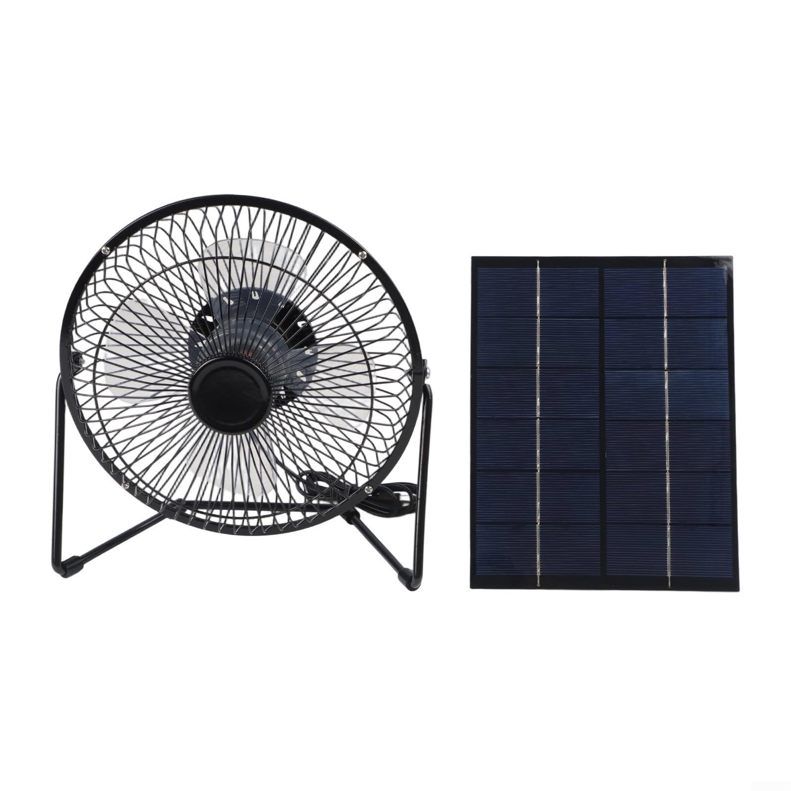 Kit de ventilador de panel solar, 5,2 W 6 V policristalino para ventilador USB de 8 pulgadas para pequeños gallineros, invernaderos, cobertizos y casas de mascotas
