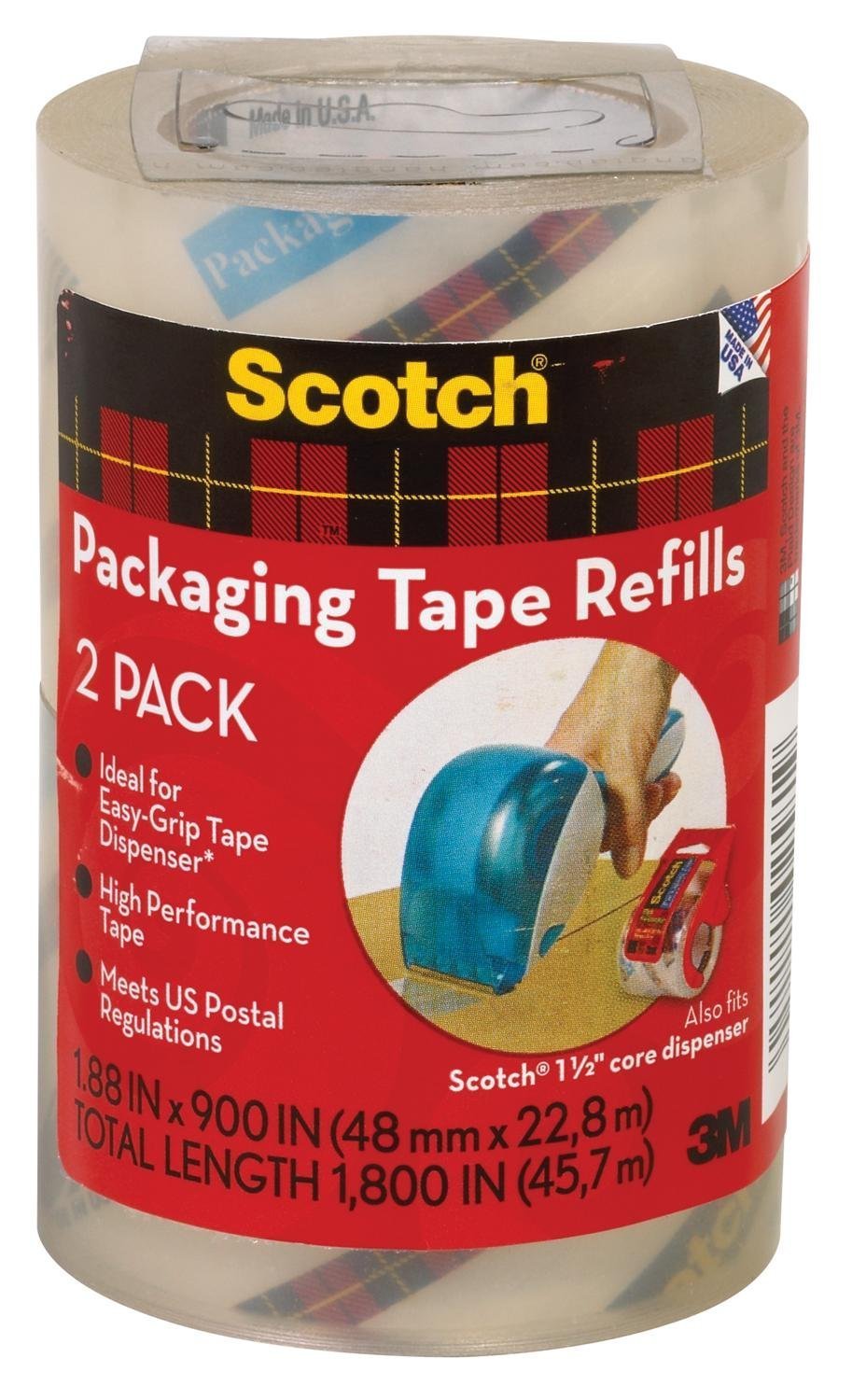 3M Scotch 1.89 in. W x 74.8 ft. L Packaging Tape