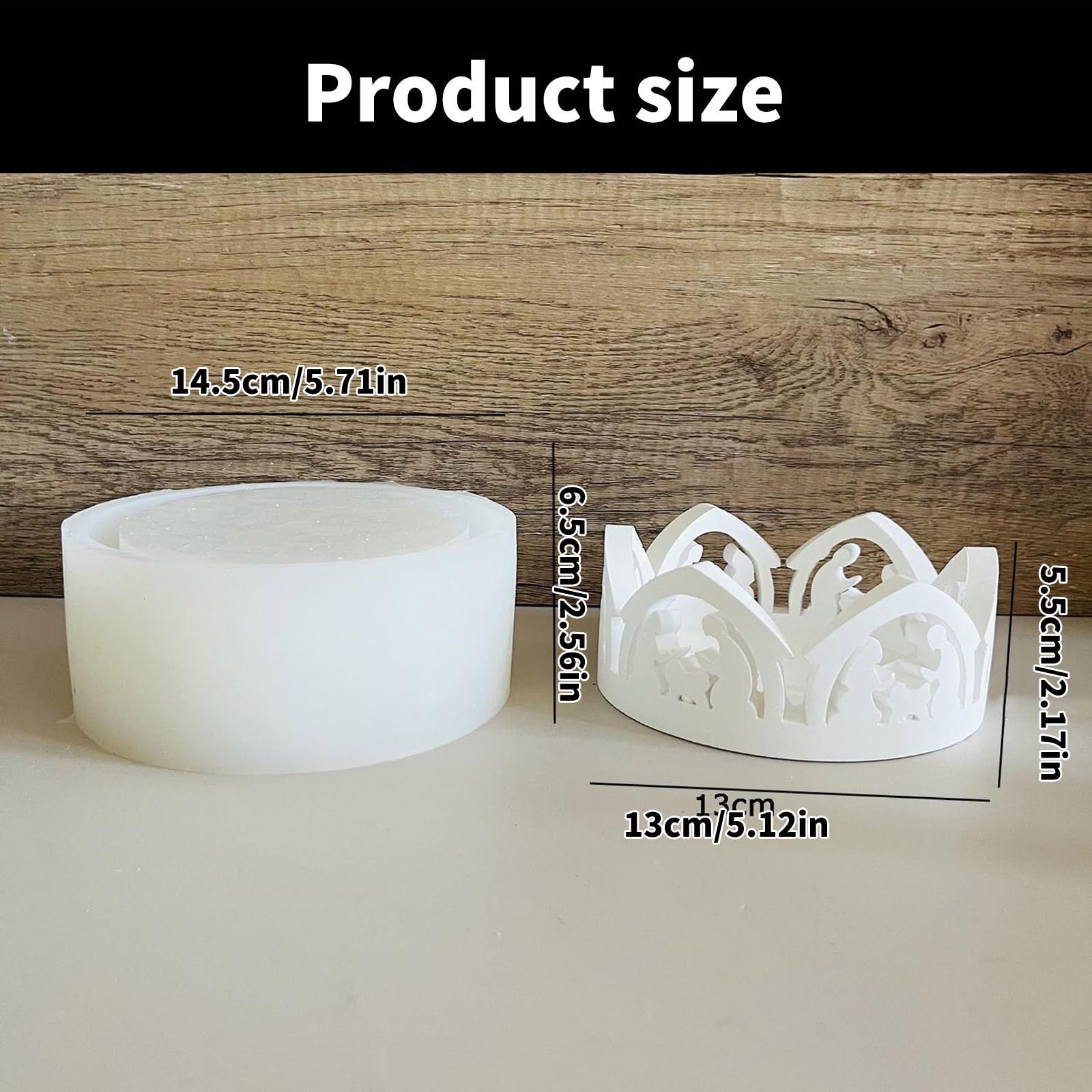 Moule religieux 3D en silicone résistant aux hautes températures pour bougies en plâtre résistant aux hautes températures