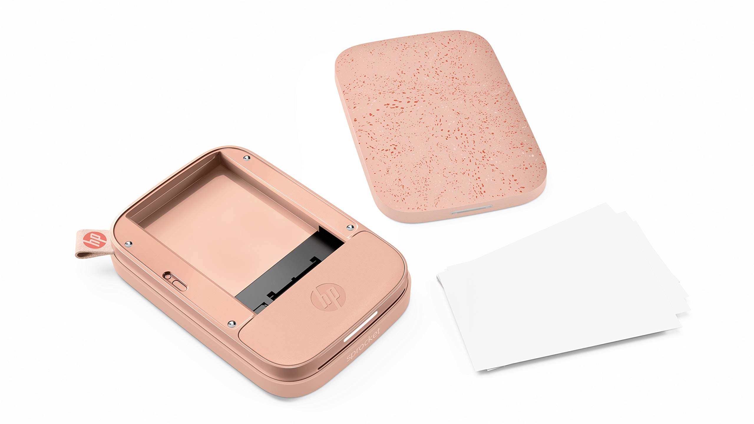 HP Sprocket 200 - Impresora fotográfica portátil (tecnología de impresión Zink, Bluetooth, fotos 5 x 7.6 cm), blush