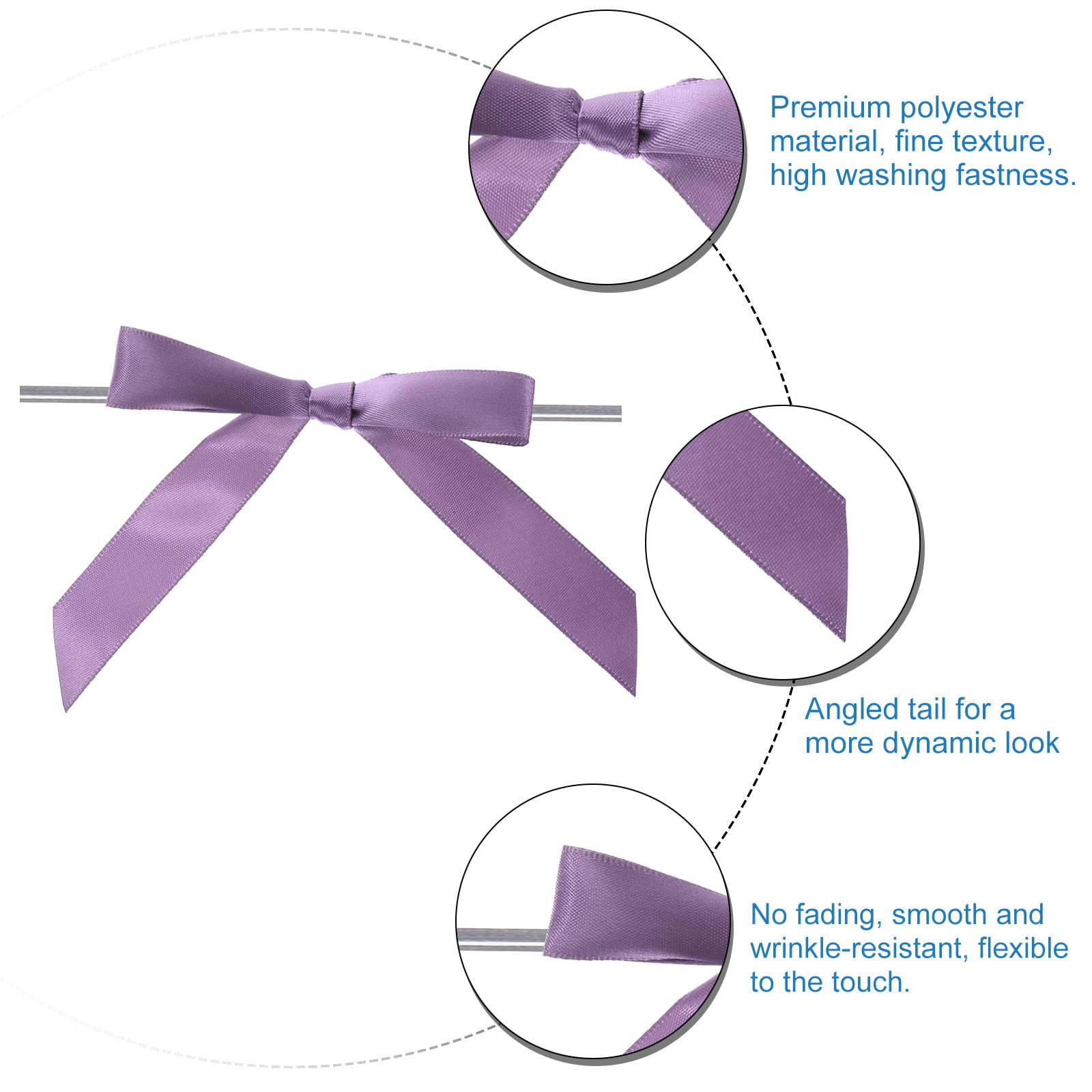 Cinta De Satén De Color Morado Claro, Color Liso, Cinta De Satén De Tela De 1 Pulgada X 25 Yardas Para Envolver Regalos, Manualidades, Hacer Lazos Para El Cabello, Corona, Decoración De