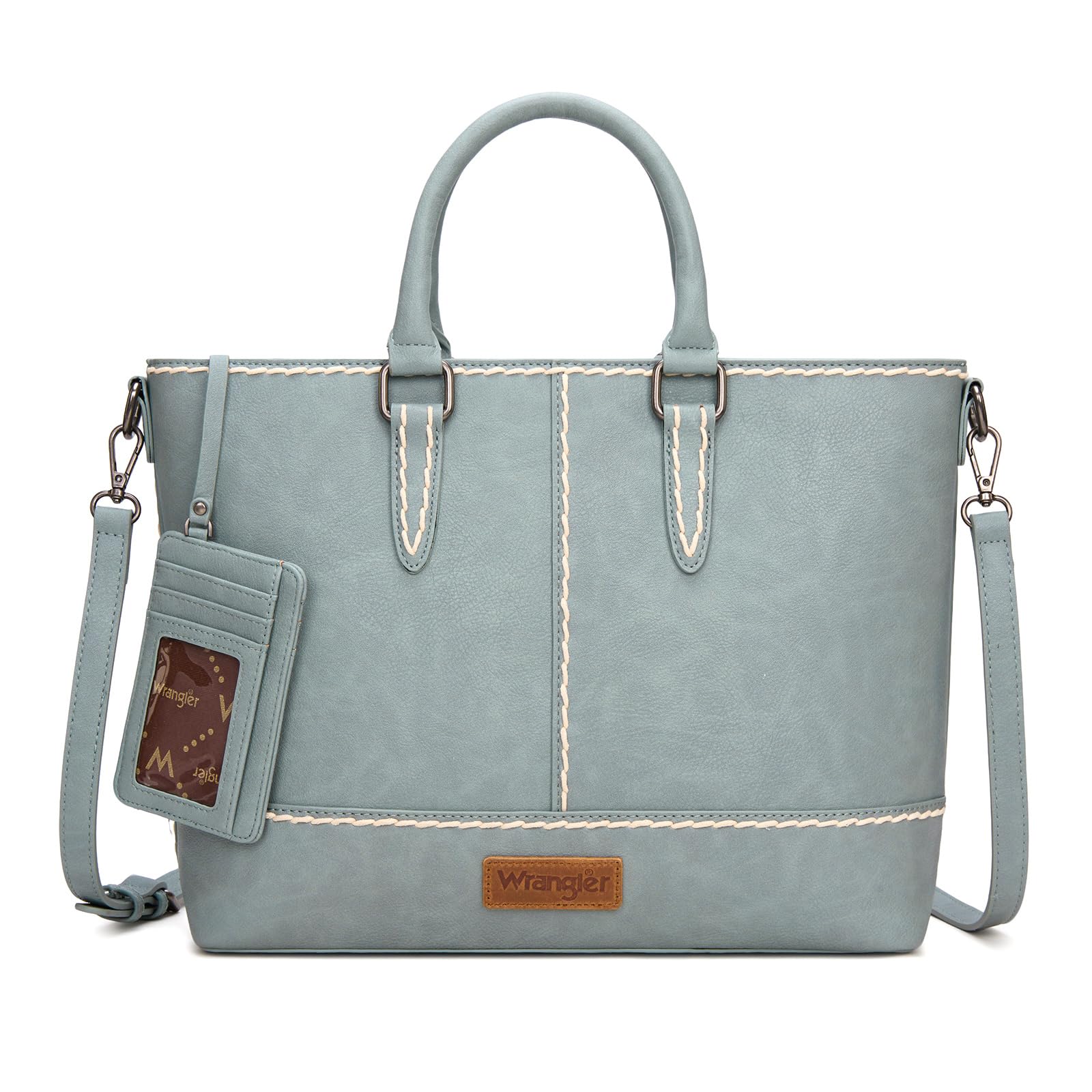 Montana West Wrangler Tote Bag for Women Top-handle Handbags Crossbody Bag with Removable Card Holder