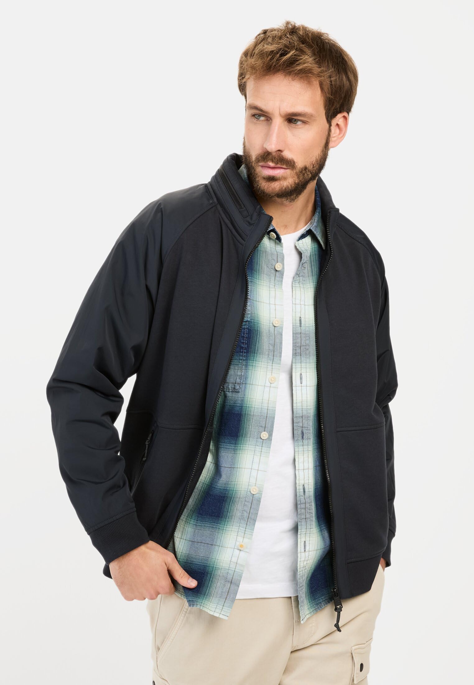 camel active Męska bluza z zwijanym kapturem, granatowy, 5XL