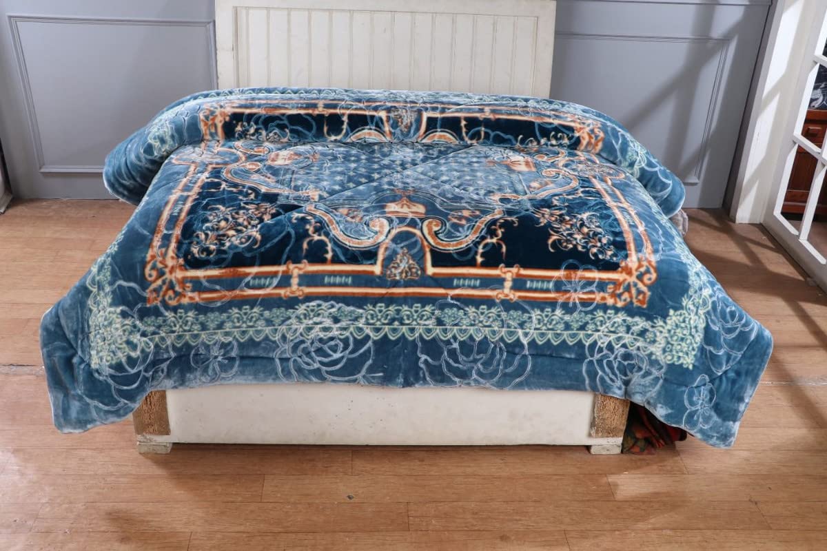 ELSTONE HOME with Device Soft Microfiber Double Bed 3 Ply Heavy Quilt Razai for Heavy Winter_#5