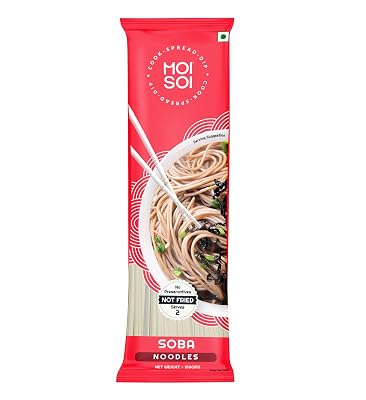 MOI SOI® Healthy Soba Noodles | Made with 30% Buckwheat Flour & 55% Whole Wheat | No Maida, Not Fried | 100% Natural | N