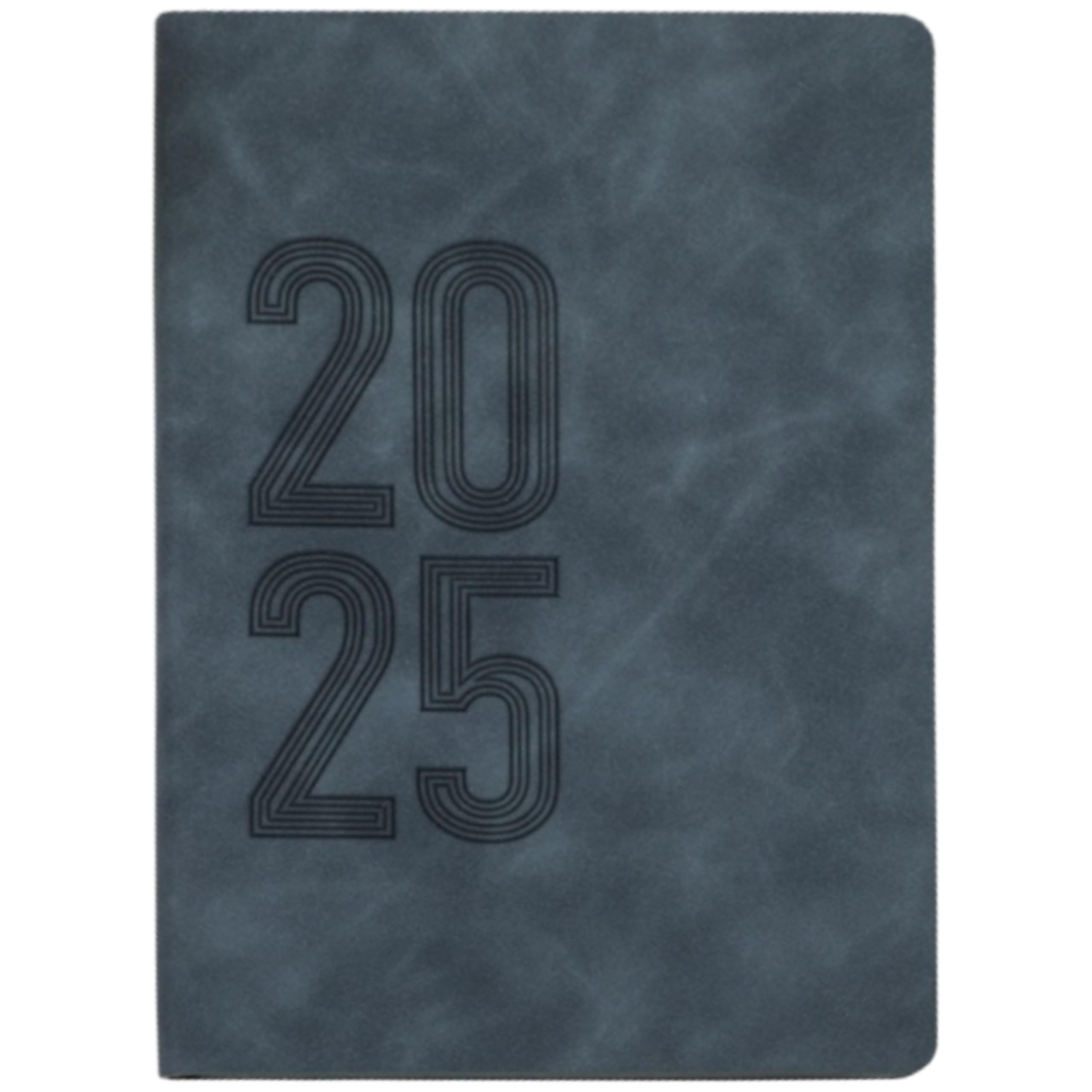 NESLIN 2025 Planner Notebook Daily Weekly and Monthly, Appointment Book Planner 2025, Softcover Diary Journal, Weekly & Monthly Spreads Classical Simple Design for Productivity (Blue)