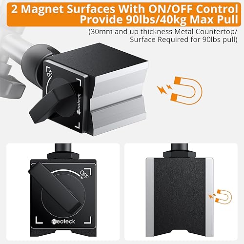 Miniatura 5 de Neoteck Indicador de prueba de dial con soporte de base magnética y estuche de almacenamiento, juego de indicadores de prueba de 0-0.03"0.0005" con