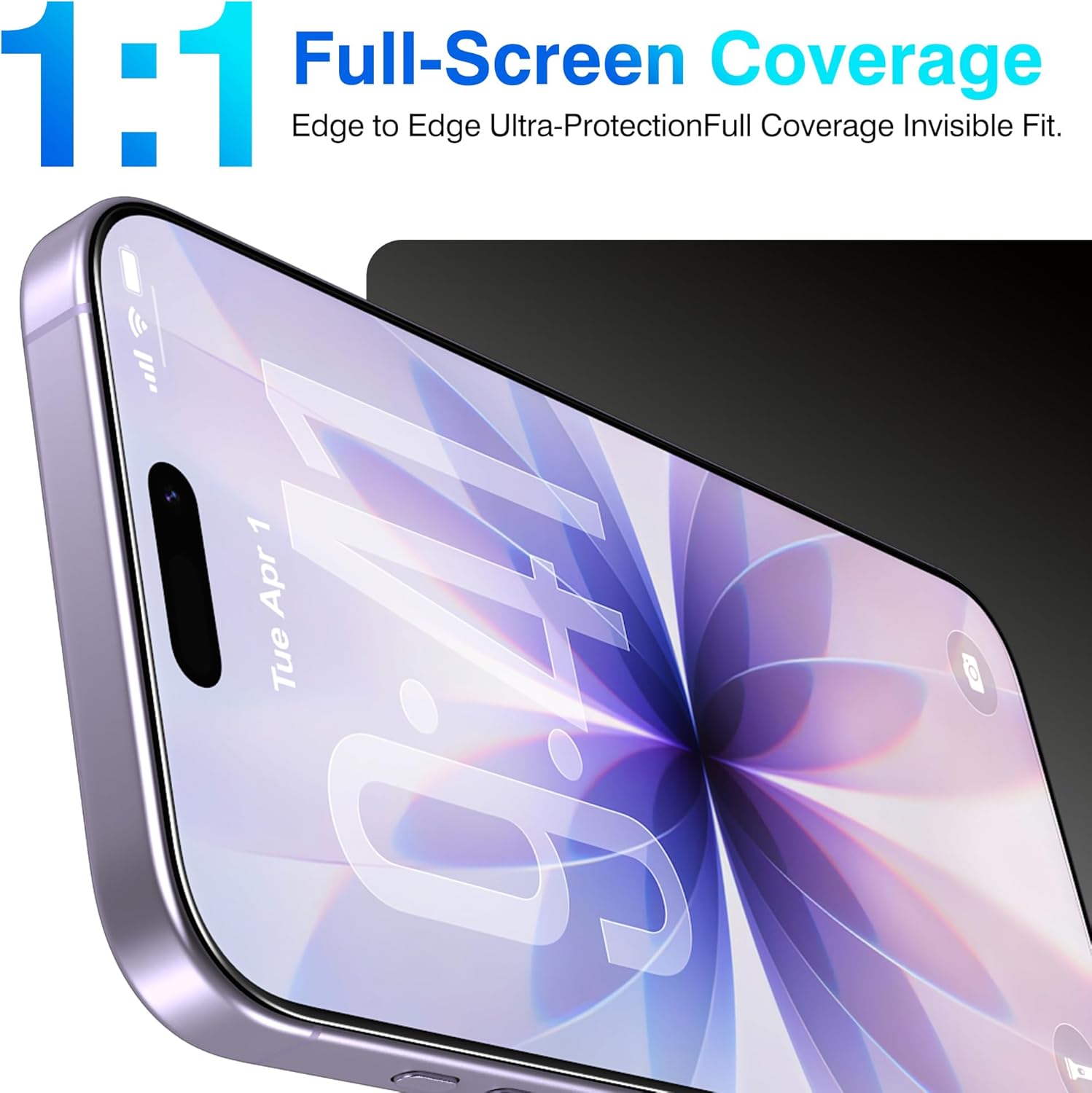 EZ-GLAZ 4 Pack for iPhone 17 Screen Protector[6.3"] With 2 Pack Camera Lens Protector, 9H+ Hardness 12FT Military Grade Shatterproof Scratch Resistant Durable Tempered Glass Film with Flawless Fit Kit, HD Clear