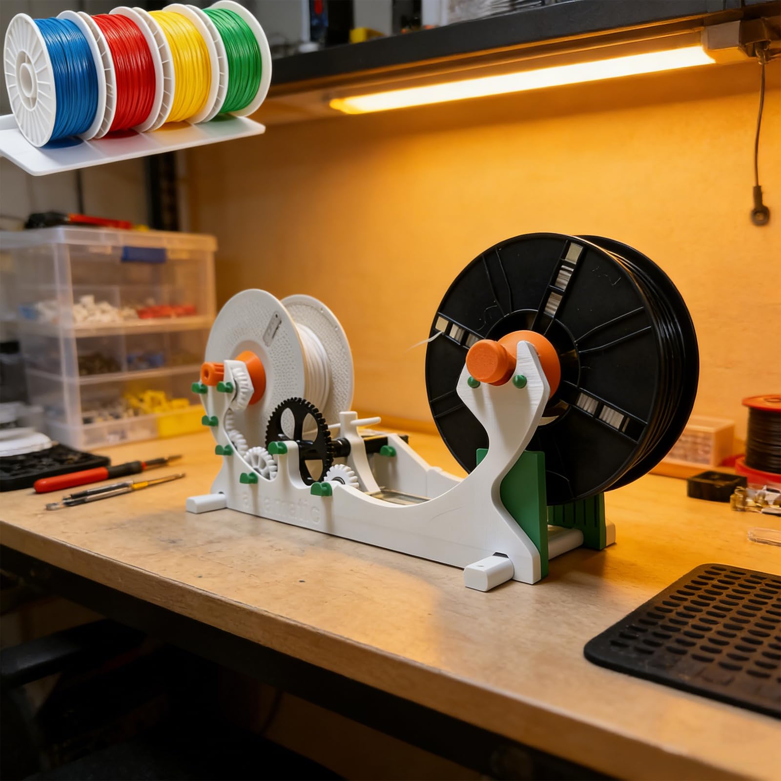 Smart Tension Elektrischer Filamentspulenwickler, Aufwickler mit präziser Positionierung für 3D-Druck-Enthusiasten und Schweißer