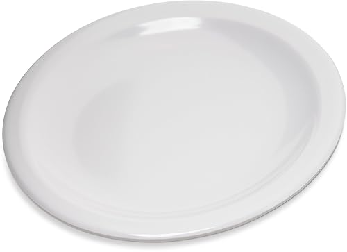 CFS 4350502 Dallas Ware - Plato de melamina para pan y mantequilla, 5-58 pulgadas de diámetro x 2132 pulgadas de alto, color blanco (caja de 48)