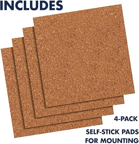 Miniatura 6 de Quartet Azulejos de corcho, tablero de corcho, 12 x 12 pulgadas, tableros de anuncios de pared, natural, 4 unidades (paquete de 2)