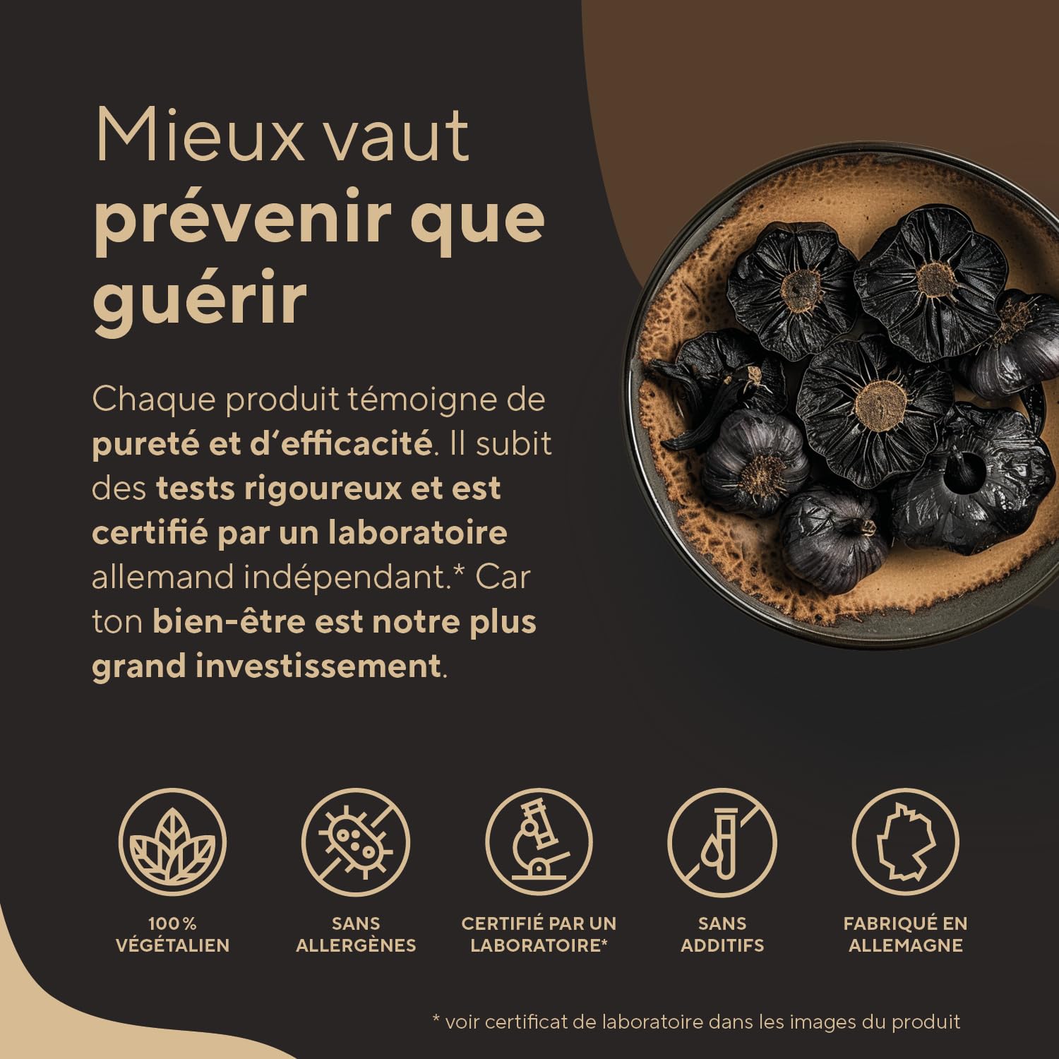 Ail Noir Fermenté - 22500mg/jour, extra concentré (15:1) - 360 Gélules, Vegan - Immunité, Santé Cardiaque & Circulation Sanguine - S-Allylcystéine - Sans: Additifs, Gluten&Lactose - TRUE NATURE